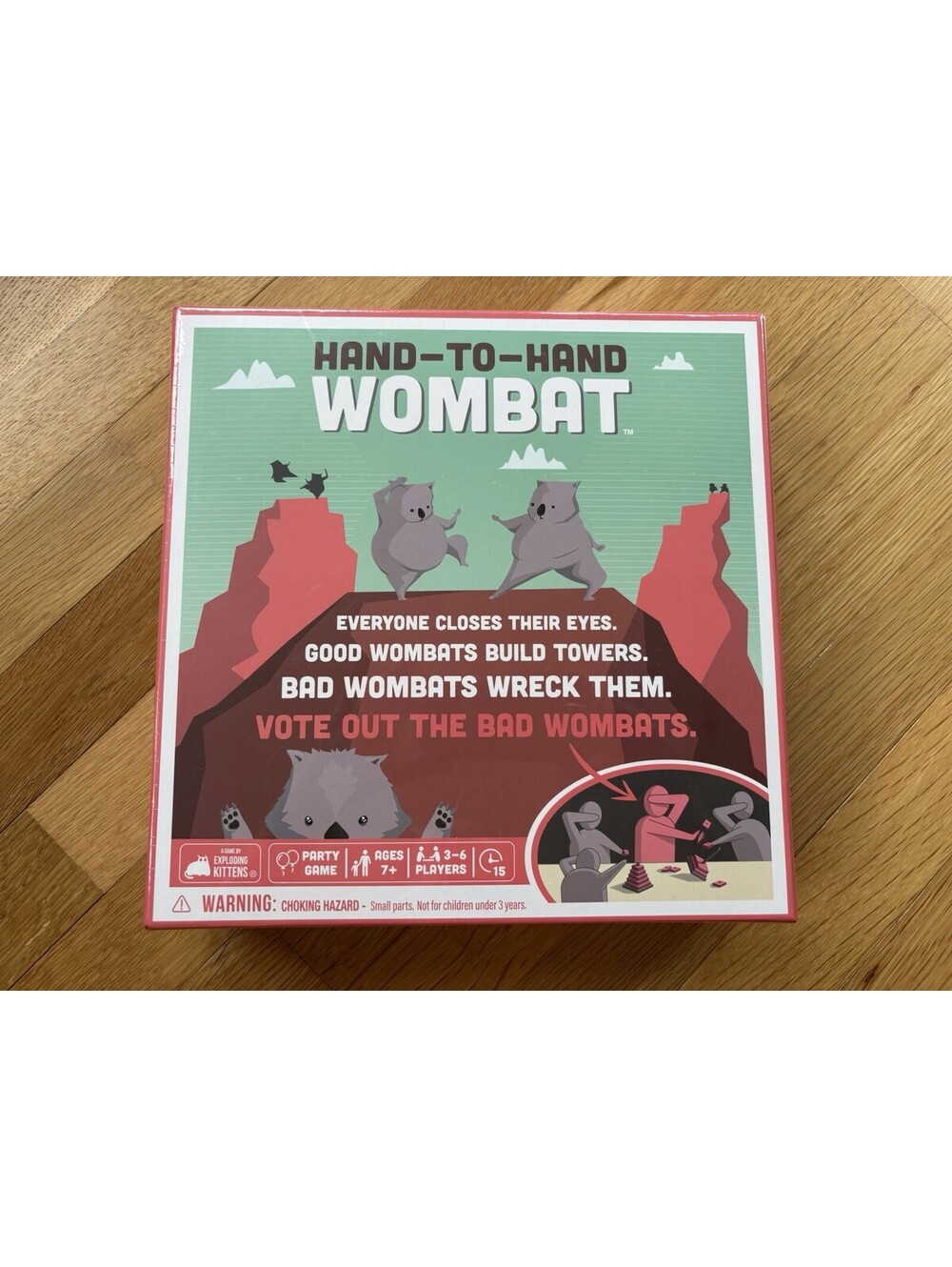 Hand-to-Hand Wombat Party Game by Exploding Kittens - Factory Sealed New